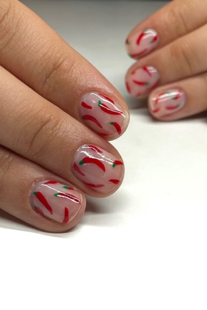 These Mexican nail designs are perfect for adding a little spice to your celebration, literally! The simplicity of the design keeps it sleek and modern, while the festive elements make it unmistakably fun.